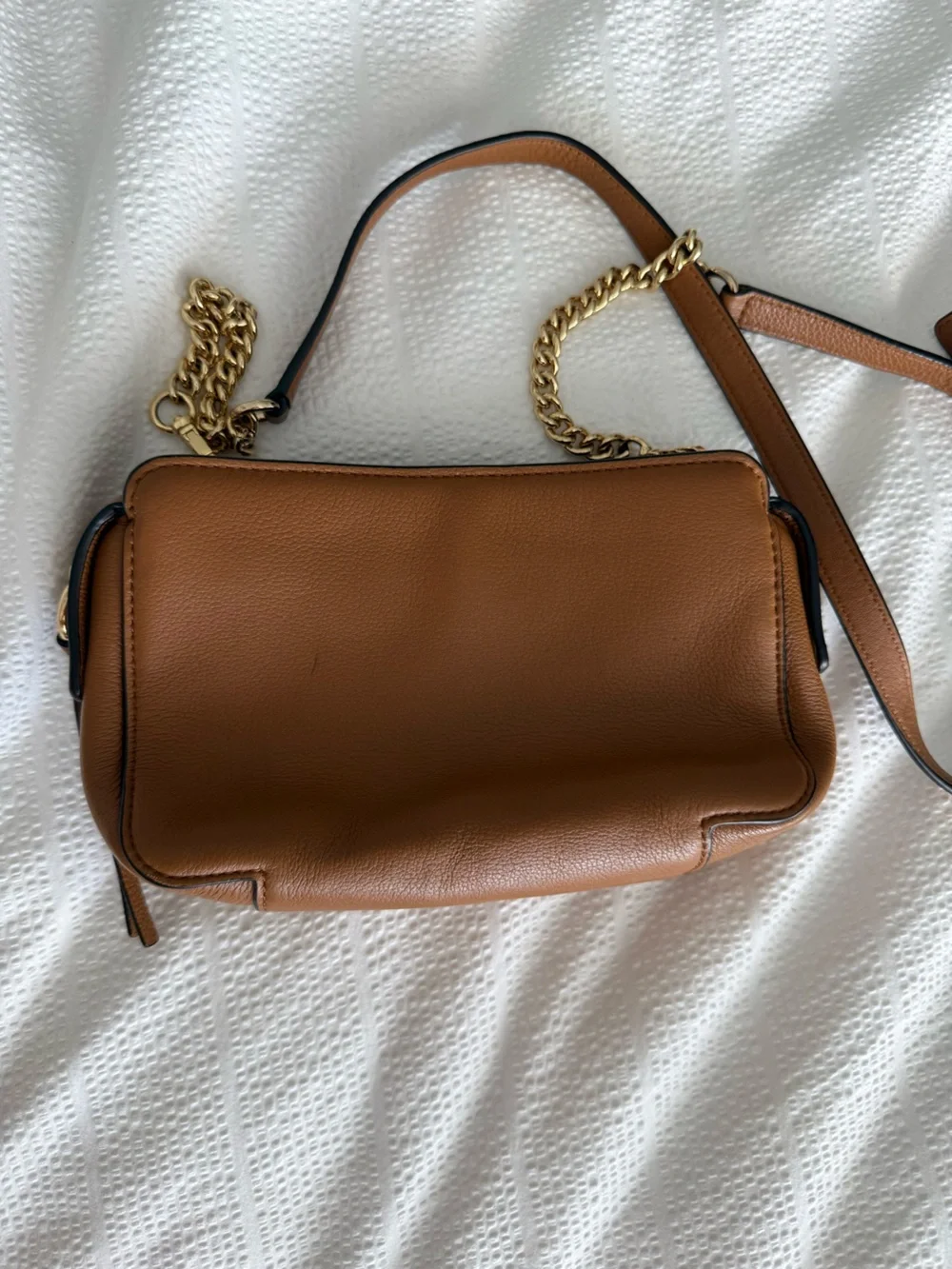 Michael Kors Mitchell Caramel Crossbody Camera Bag